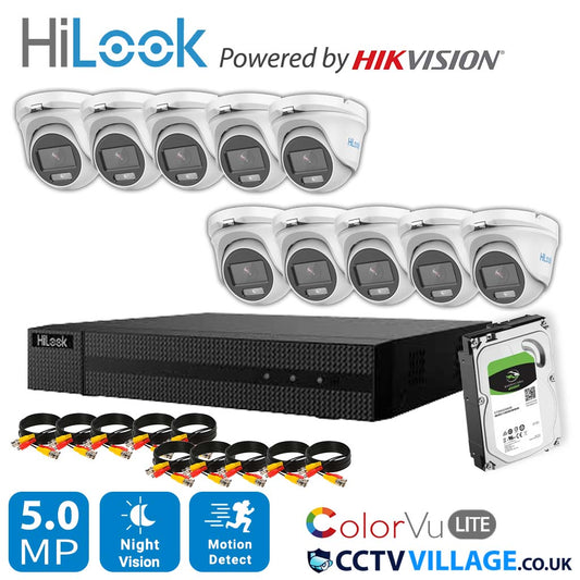 4K HIKVISION COLORVU AUDIO HOME CCTV SYSTEM 8MP DVR 5MP 3K SURVEILLANCE CAMERA 16 CHANNEL DVR 10x CAMERA 1TB HDD