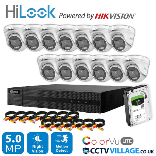 4K HIKVISION COLORVU AUDIO HOME CCTV SYSTEM 8MP DVR 5MP 3K SURVEILLANCE CAMERA 16 CHANNEL DVR 13x CAMERA 6TB HDD