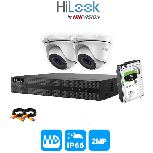 Hikvision CCTV System Hikvision Hizone HDMI DVR dome night vision ourdoor cameras full kit 4ch DVR 2x camera 1TB HDD