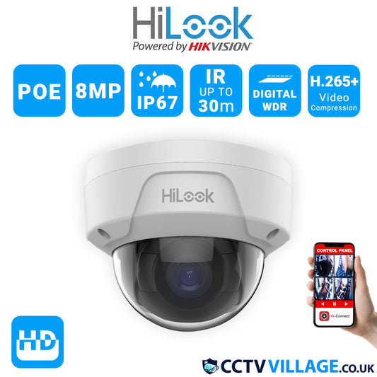 Hikvision Hilook IP PoE 5 MP Fixed Dome Network Camera IP67 IPC-D150H-M