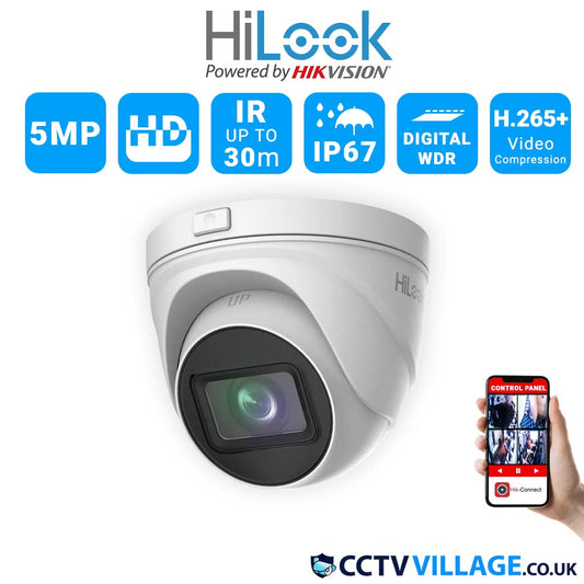 5MP HILOOK BY HIKVISION MOTORISED IP POE CCTV SECURITY TURRET CAMERA IPC-T651H-Z