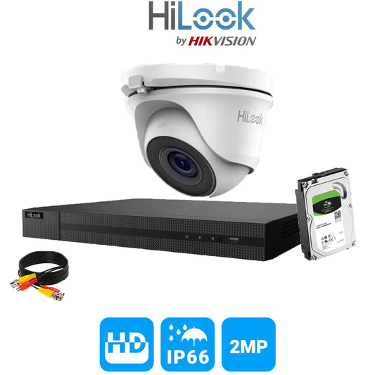 Hikvision CCTV system Hikvision Hizine HDMI DVR dome night vision outdoor cameras full kit 4ch DVR 1x camera 2TB HDD