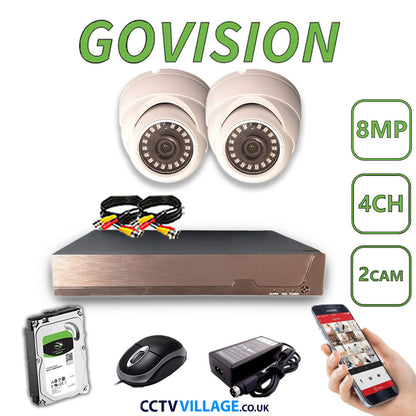 Govision 8MP CCTV System with 4CH DVR