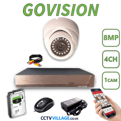 Govision 8MP CCTV System with 4CH DVR