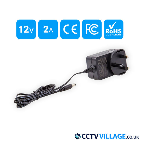 CCTV Camera Adapter 12V 2A Power Supply