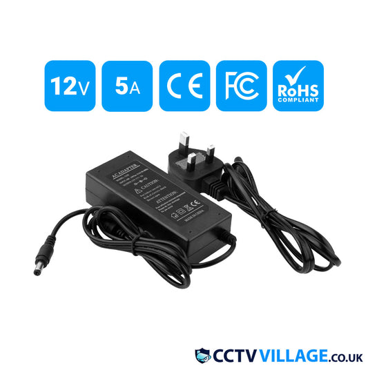 CCTV Camera Adapter 12V 5A Power Supply