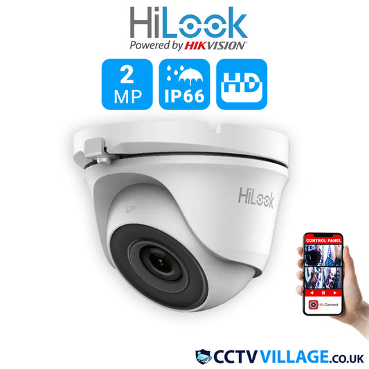 HIKVISION HILOOK CCTV TURRET CAMERA 2MP 1080P HD 2.8MM 4IN1 TVI AHD OUTDOOR EXIR THC-T120-MC