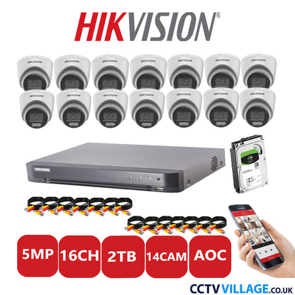 Hikvision 5MP system fourteen cameras with audio 2TB