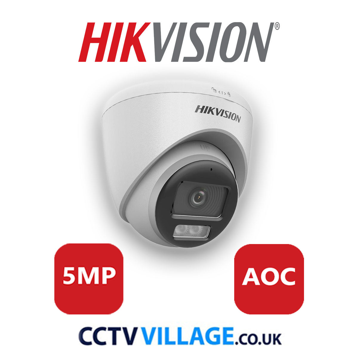 Hikvision 5MP CCTV System 4 Channel DVR-iDS-7204HQHI-K1/2S with 1x Turret Camera DS-2CE72KF0T-LFS White 1TB HDD Full Kit