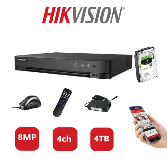 Hikvision 8MP DVR iDS-7204HUHI-M1/P  4TB HDD