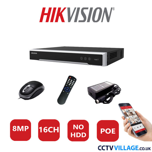 Hikvision 8MP 16CH NVR-DS7616NXI-12/16P No HDD