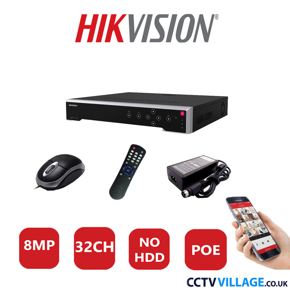 Hikvision 8MP 32CH NVR-DS7732NI-M4/24P No HDD