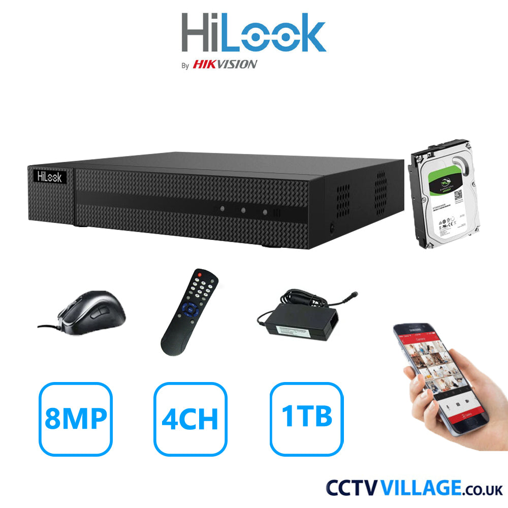 HiLook 8MP 4CH DVR 204U-M1 1TB HDD