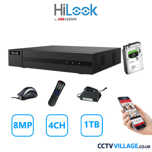 HiLook 8MP 4CH DVR 204U-M1 1TB HDD