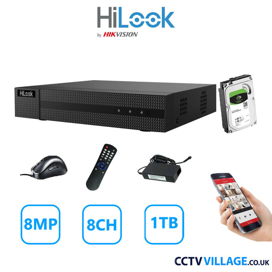 HiLook 8MP 8CH DVR 208U-M1 1TB HDD