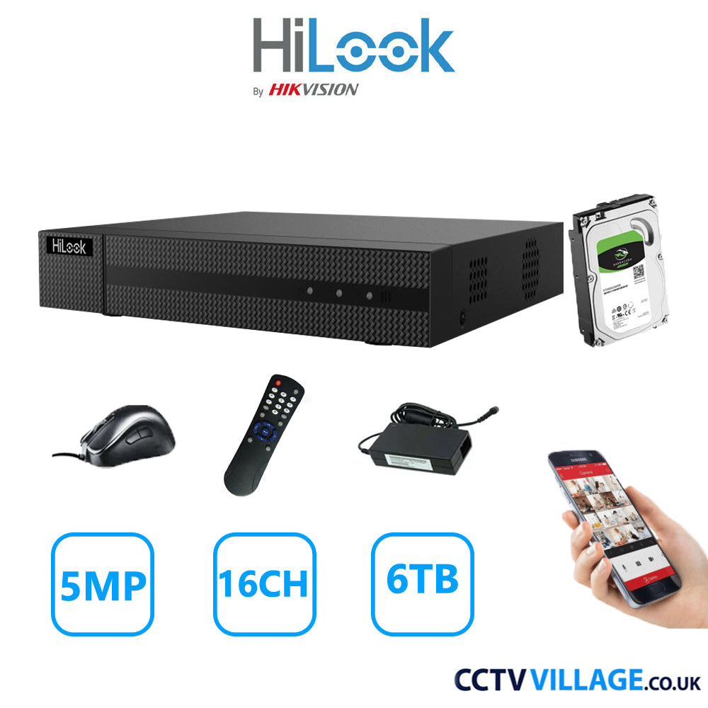 HiLook 5MP 16CH DVR 216Q-M1 6TB HDD