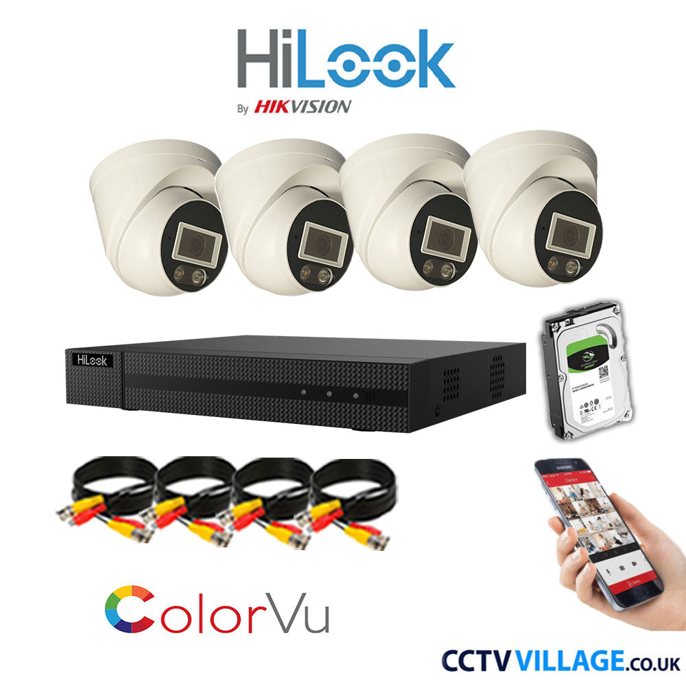 Hilook DVR 4CH and 3K Hizone Camera White Full Kit Special Offer