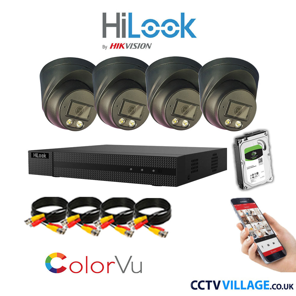 Hilook DVR 4CH and 3K Hizone Camera Black Full Kit Special Offer