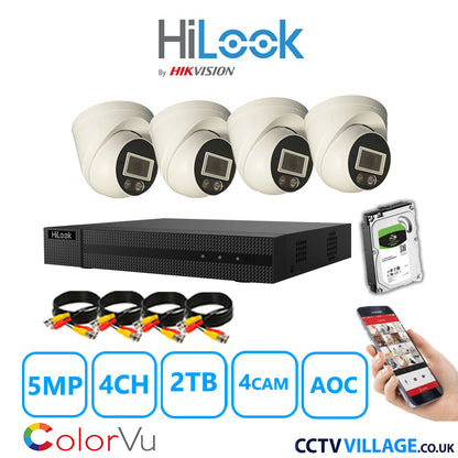 Hilook DVR 4CH and 5MP Hizone Camera White Full Kit Special Offer