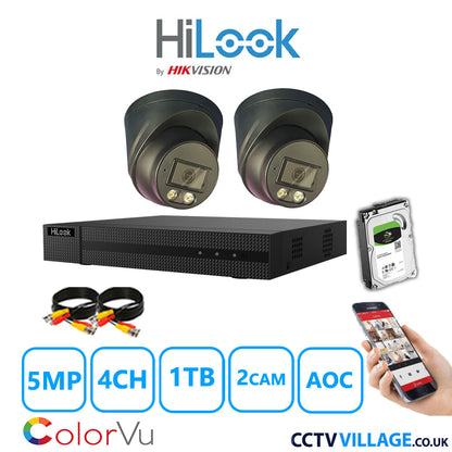 Hilook DVR 4CH and 5MP Hizone Camera Black Full Kit Special Offer