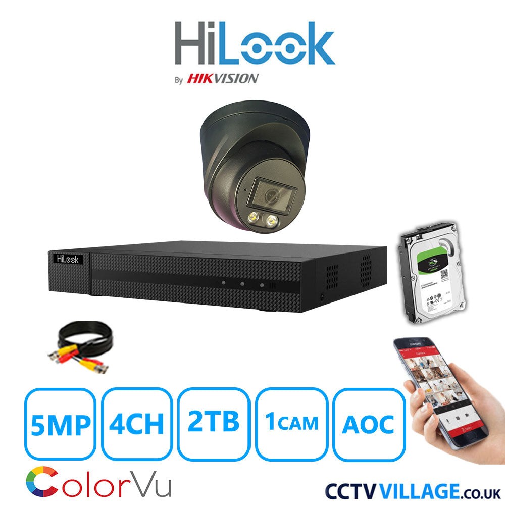 Hilook DVR 4CH and 3K Hizone Camera Black Full Kit Special Offer