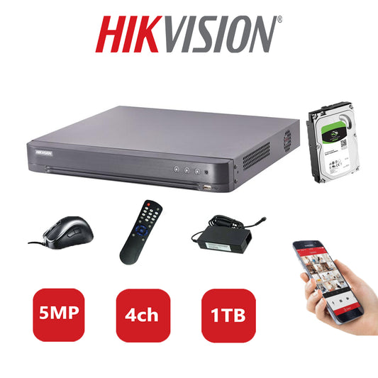 Hikvision 5MP DVR iDS-7204HUHI-K2/4S  1TB HDD