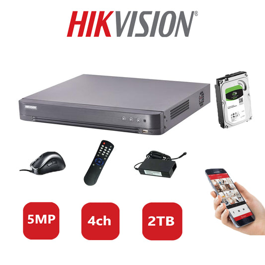 Hikvision 5MP DVR iDS-7204HUHI-K2/4S  2TB HDD