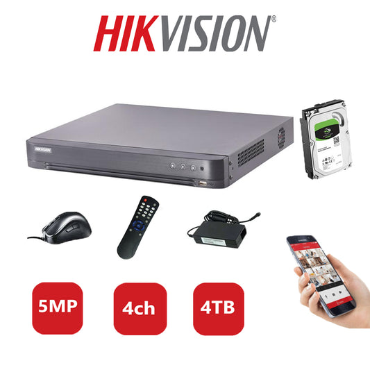 Hikvision 5MP DVR iDS-7204HUHI-K2/4S  4TB HDD