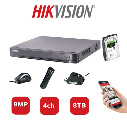 Hikvision 8MP DVR iDS-7204HUHI-K2/4S (B) 8TB HDD