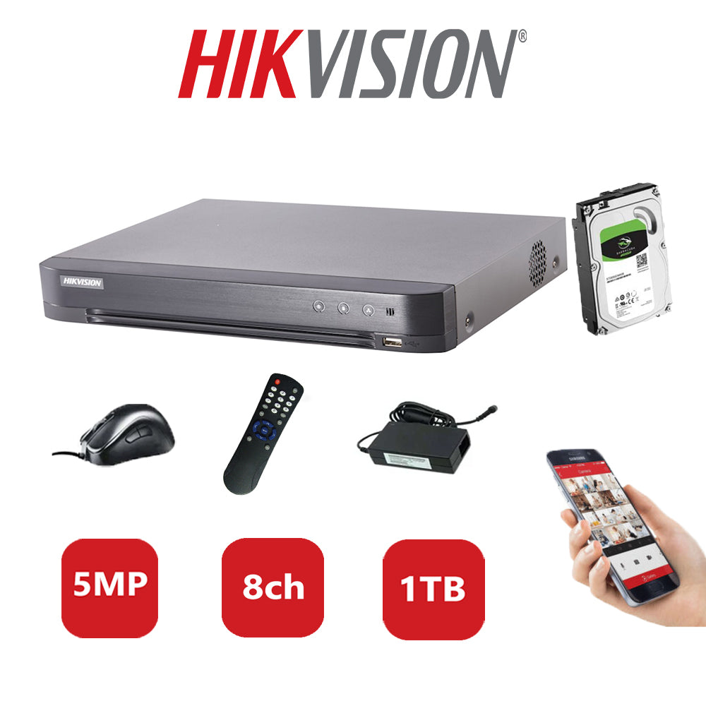 Hikvision 5MP DVR iDS-7208HQHI-K1/4S (C) 1TB HDD