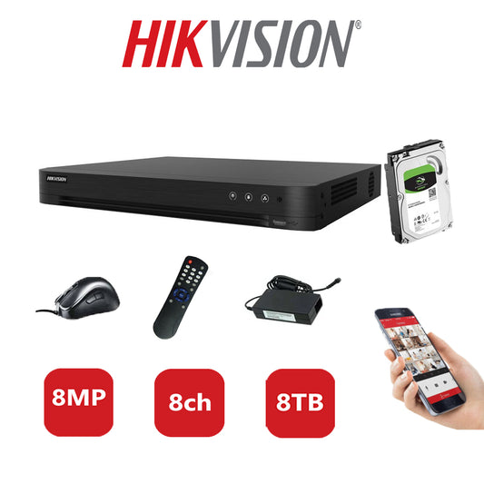 Hikvision 8MP DVR iDS-7208HUHI-M2/P 8TB HDD