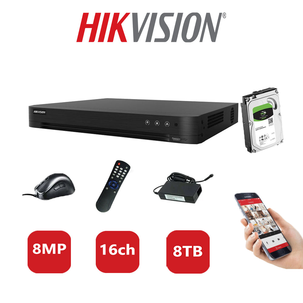 Hikvision 8MP DVR iDS-7216HUHI-M2/P 8TB HDD