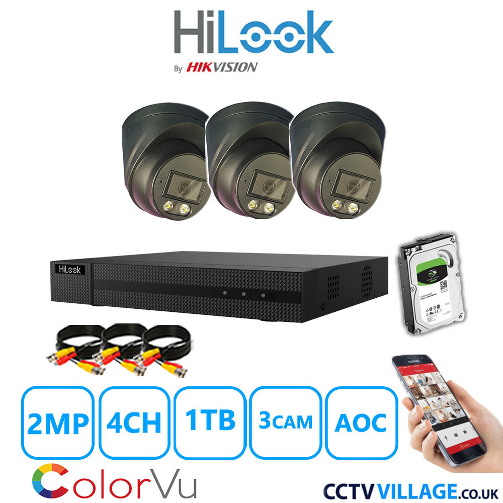 Hilook DVR 4CH and 2MP Hizone Camera Black Full Kit Special Offer