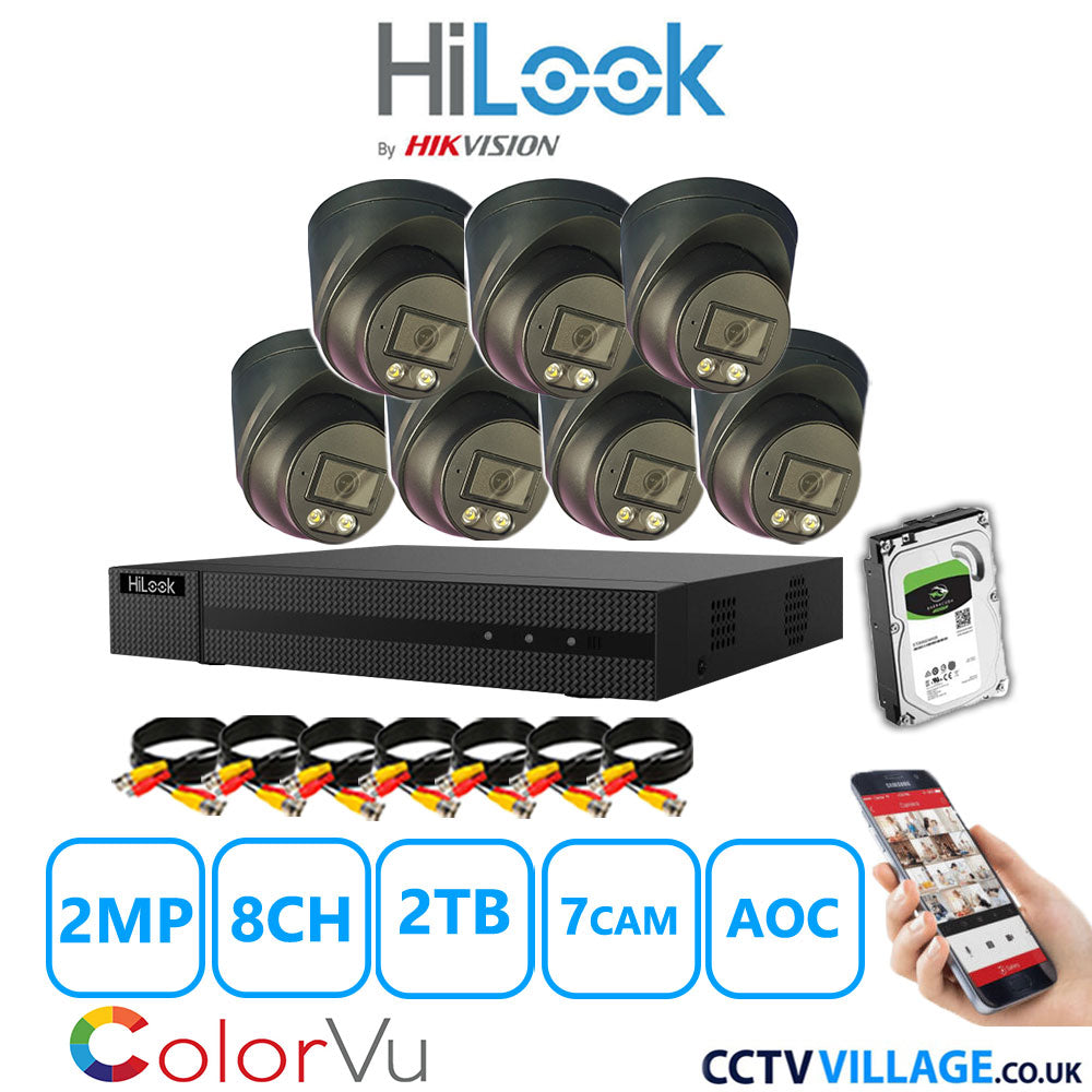 Hilook DVR 8CH and 2MP Hizone Camera Black Full Kit Special Offer