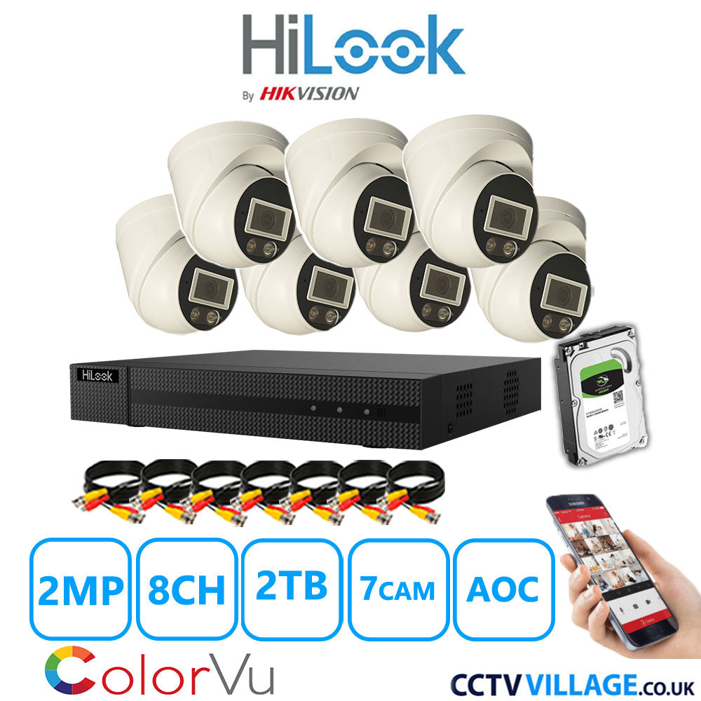 Hilook DVR 8CH and 2MP Hizone Camera White Full Kit Special Offer