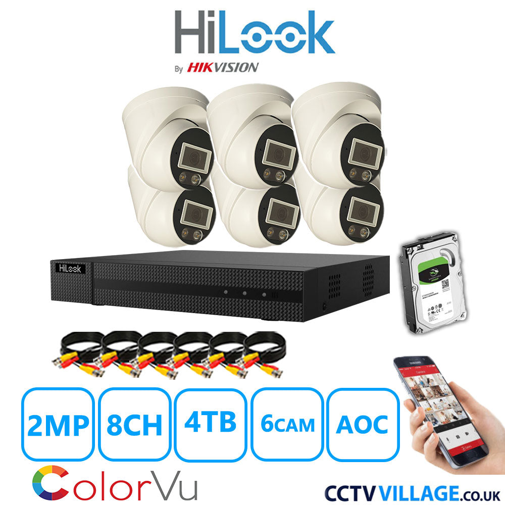 Hilook DVR 8CH and 2MP Hizone Camera White Full Kit Special Offer