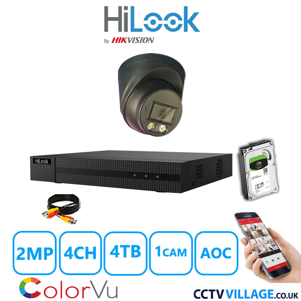 Hilook DVR 4CH and 2MP Hizone Camera Black Full Kit Special Offer