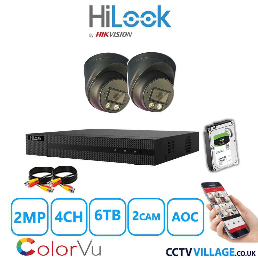 Hilook DVR 4CH and 2MP Hizone Camera Black Full Kit Special Offer