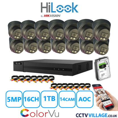 Hilook DVR 16CH and 3K Hizone Camera Black Full Kit Special Offer