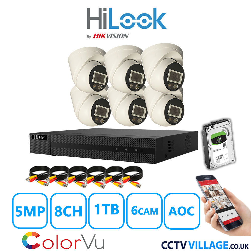 Hilook DVR 8CH and 5MP Hizone Camera White Full Kit Special Offer