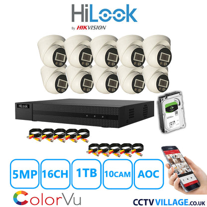 Hilook DVR 16CH and 5MP Hizone Camera White Full Kit Special Offer