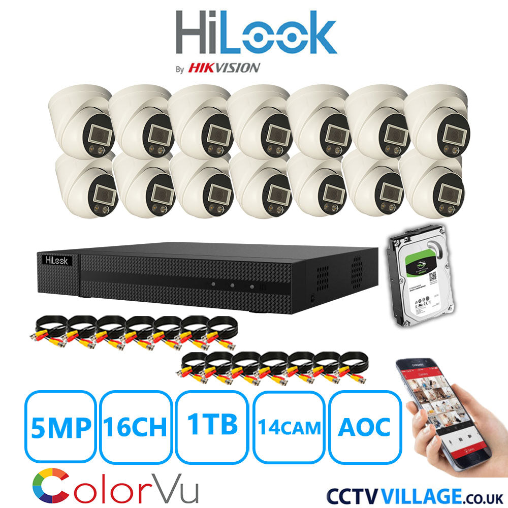 Hilook DVR 16CH and 5MP Hizone Camera White Full Kit Special Offer