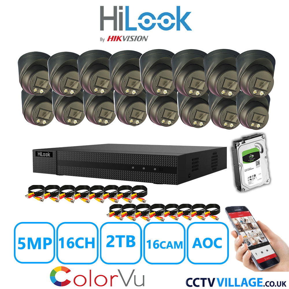 Hilook DVR 16CH and 3K Hizone Camera Black Full Kit Special Offer