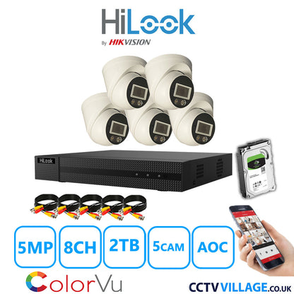 Hilook DVR 8CH and 3K Hizone Camera White Full Kit Special Offer