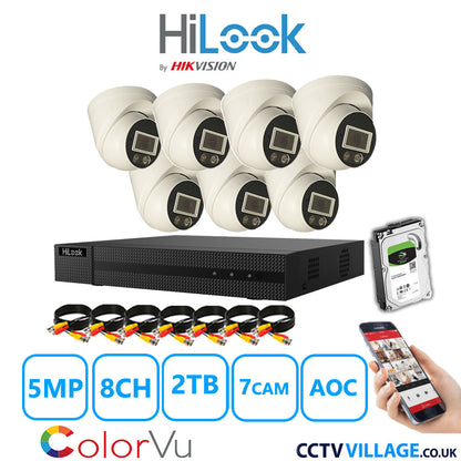 Hilook DVR 8CH and 3K Hizone Camera White Full Kit Special Offer