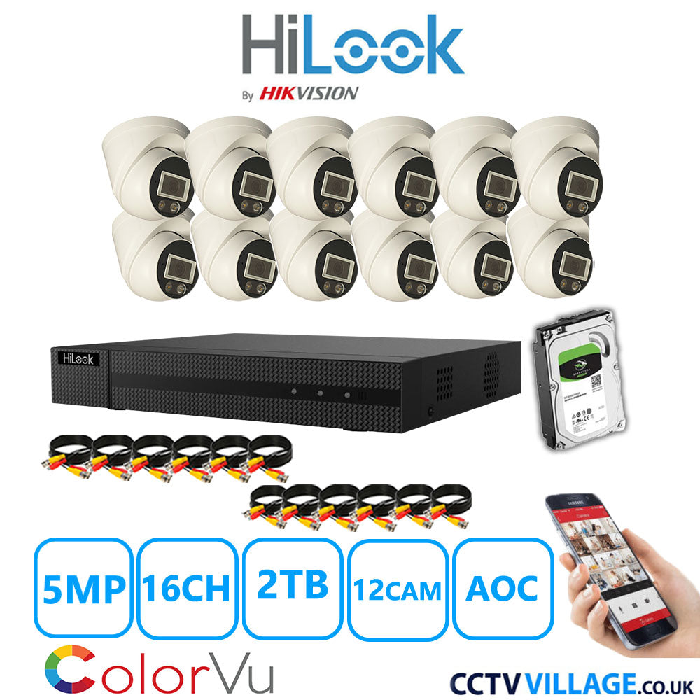 Hilook DVR 16CH and 5MP Hizone Camera White Full Kit Special Offer