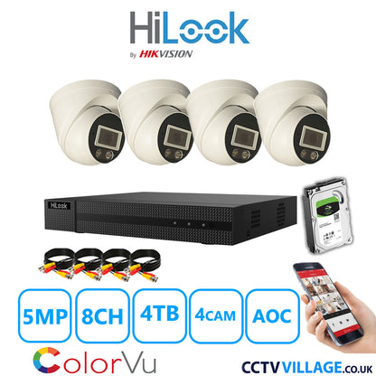 Hilook DVR 8CH and 3K Hizone Camera White Full Kit Special Offer