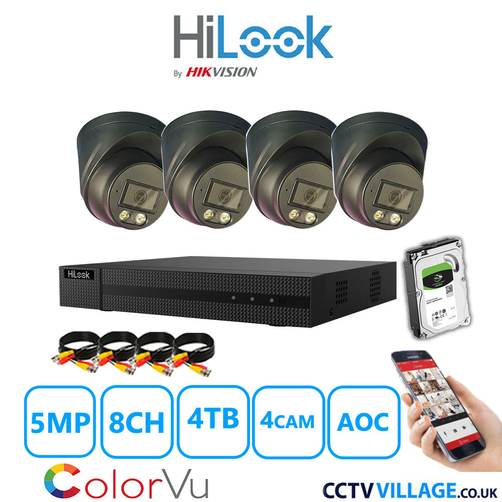 Hilook DVR 8CH and 3K Hizone Camera Black Full Kit Special Offer