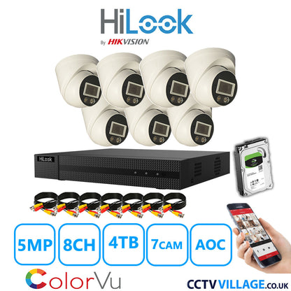 Hilook DVR 8CH and 5MP Hizone Camera White Full Kit Special Offer