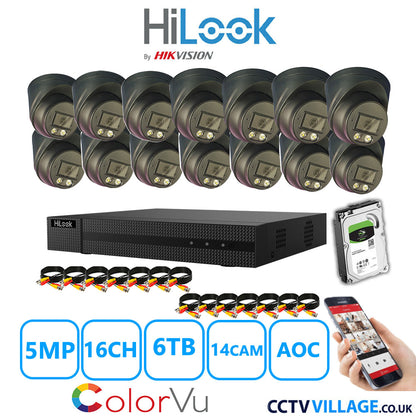 Hilook DVR 16CH and 3K Hizone Camera Black Full Kit Special Offer